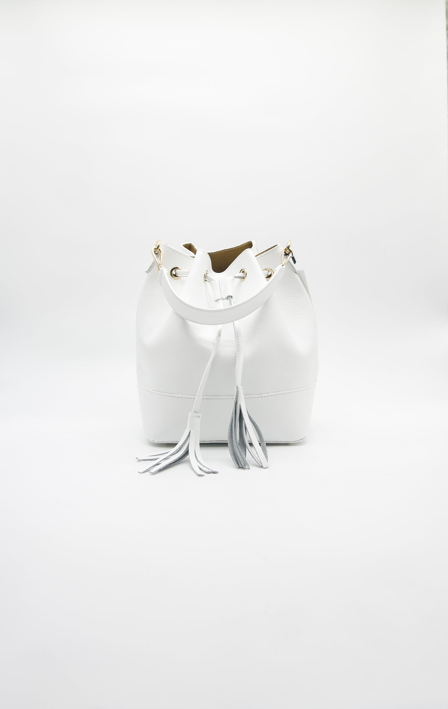Eli Italian Leather Bucket Bag