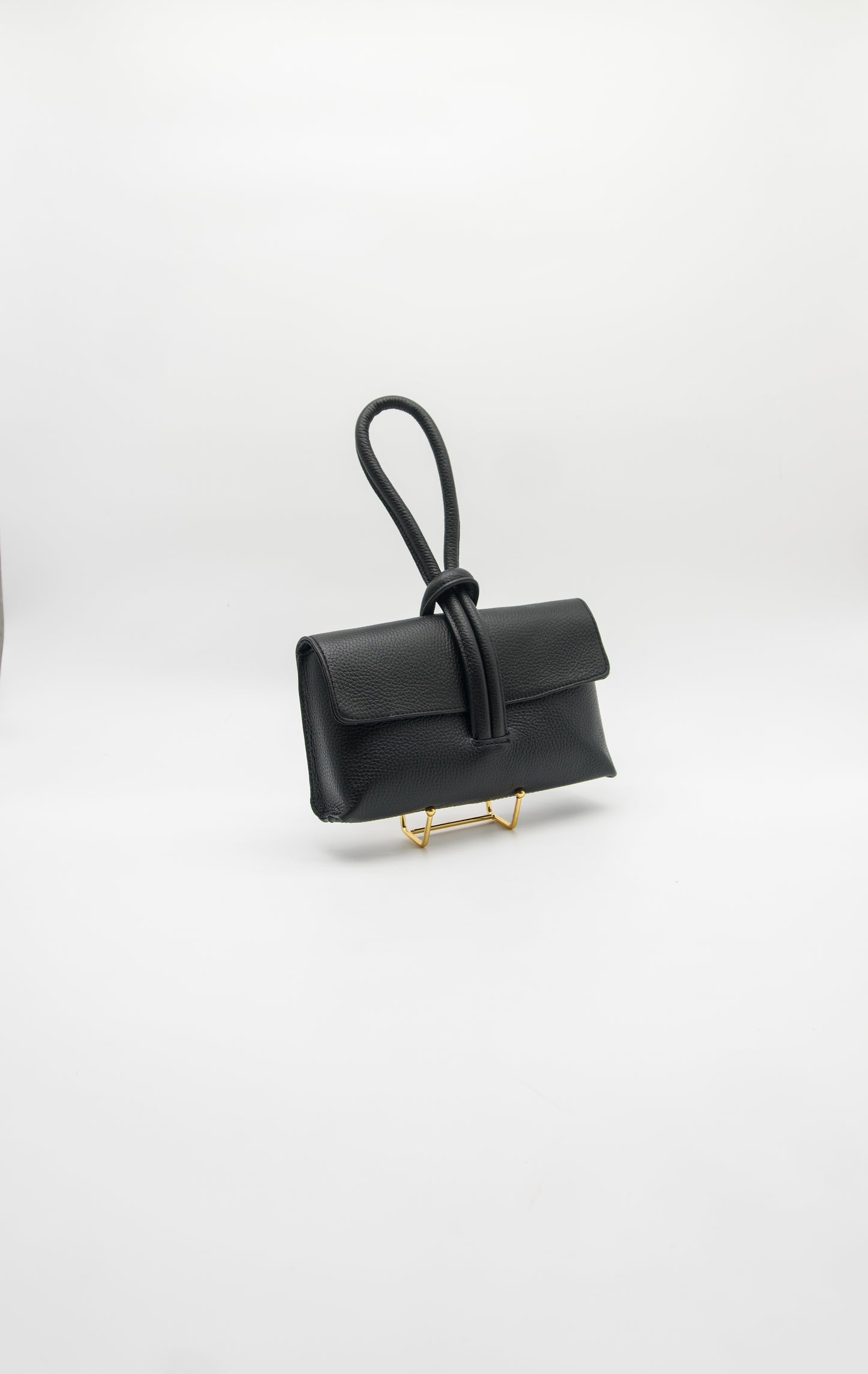 Giselle Top Handle Leather Clutch
