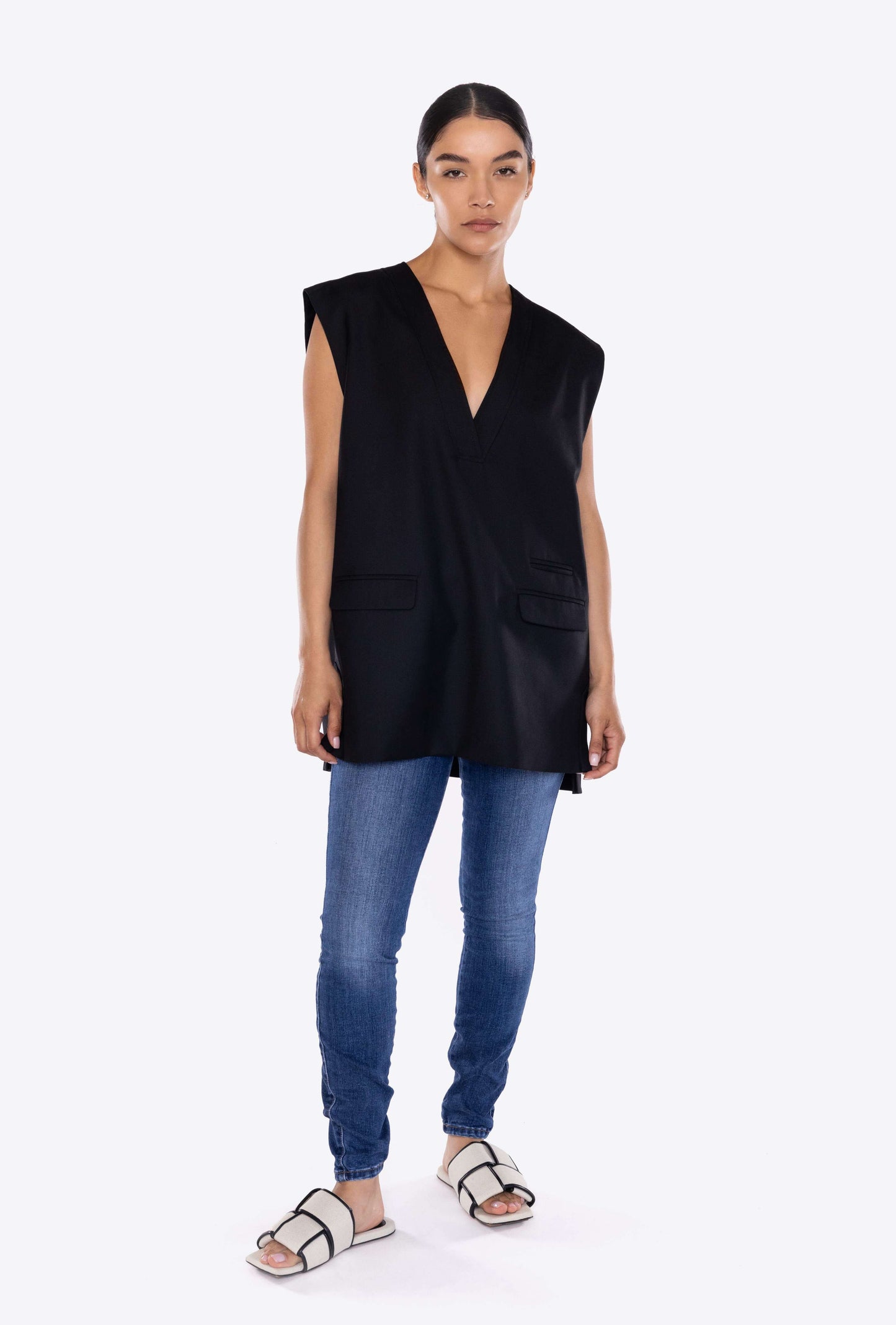 tailored vest front