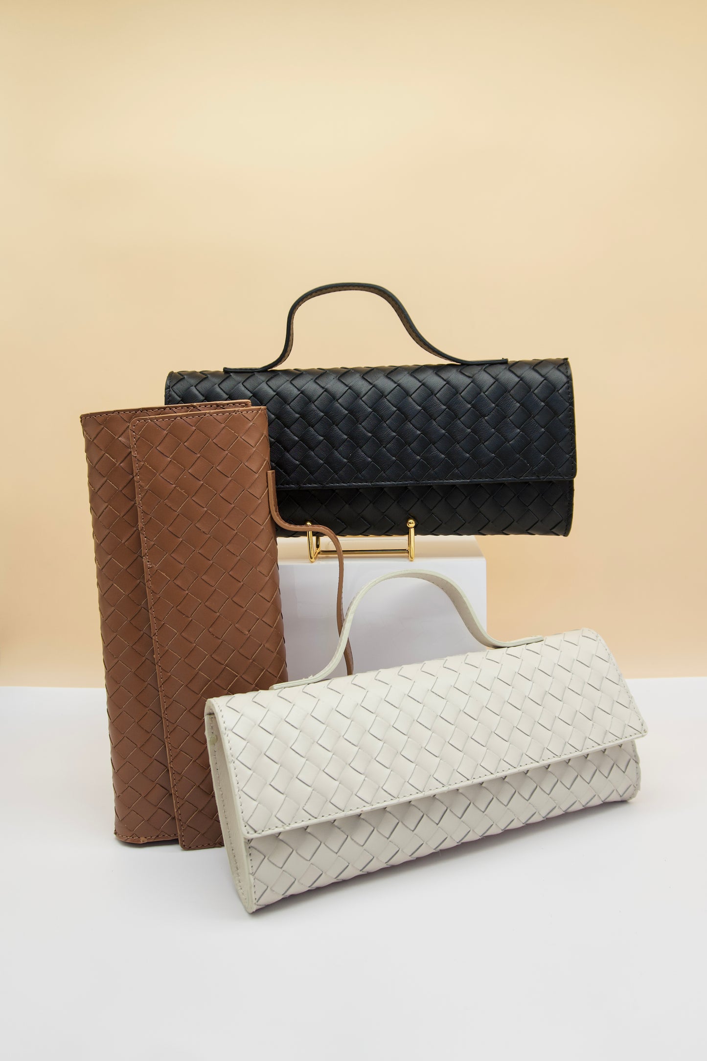 Stella East West Bag in Quilted Italian Leather