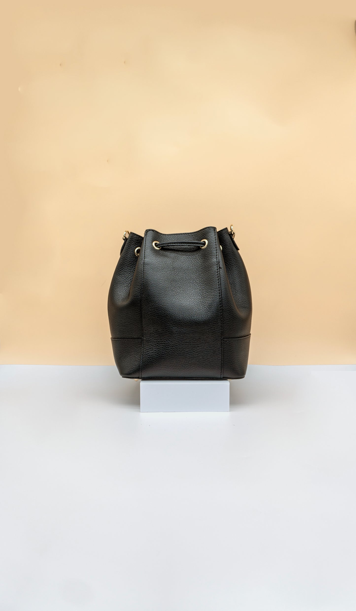 Eli Italian Leather Bucket Bag