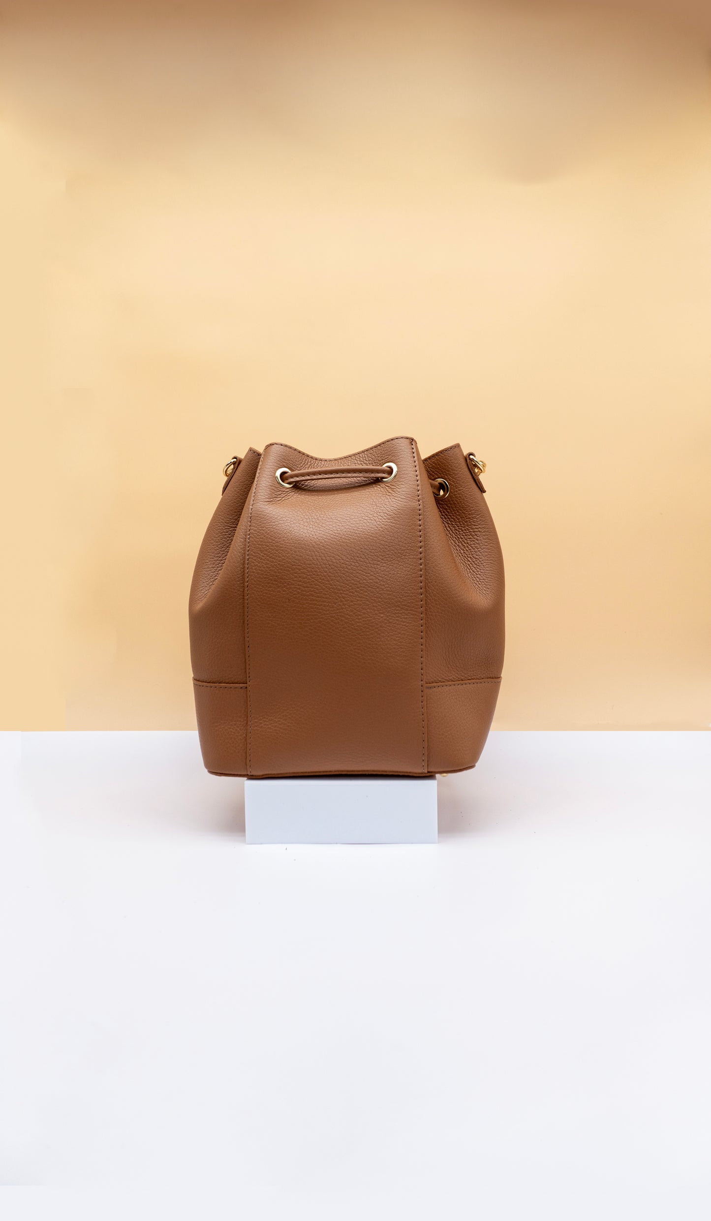 Eli Italian Leather Bucket Bag