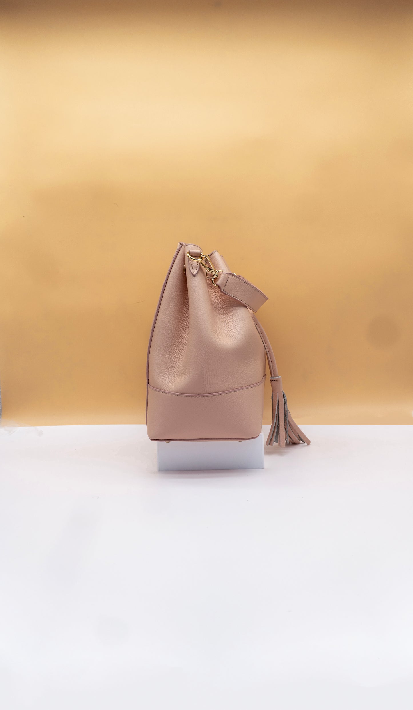 Eli Italian Leather Bucket Bag