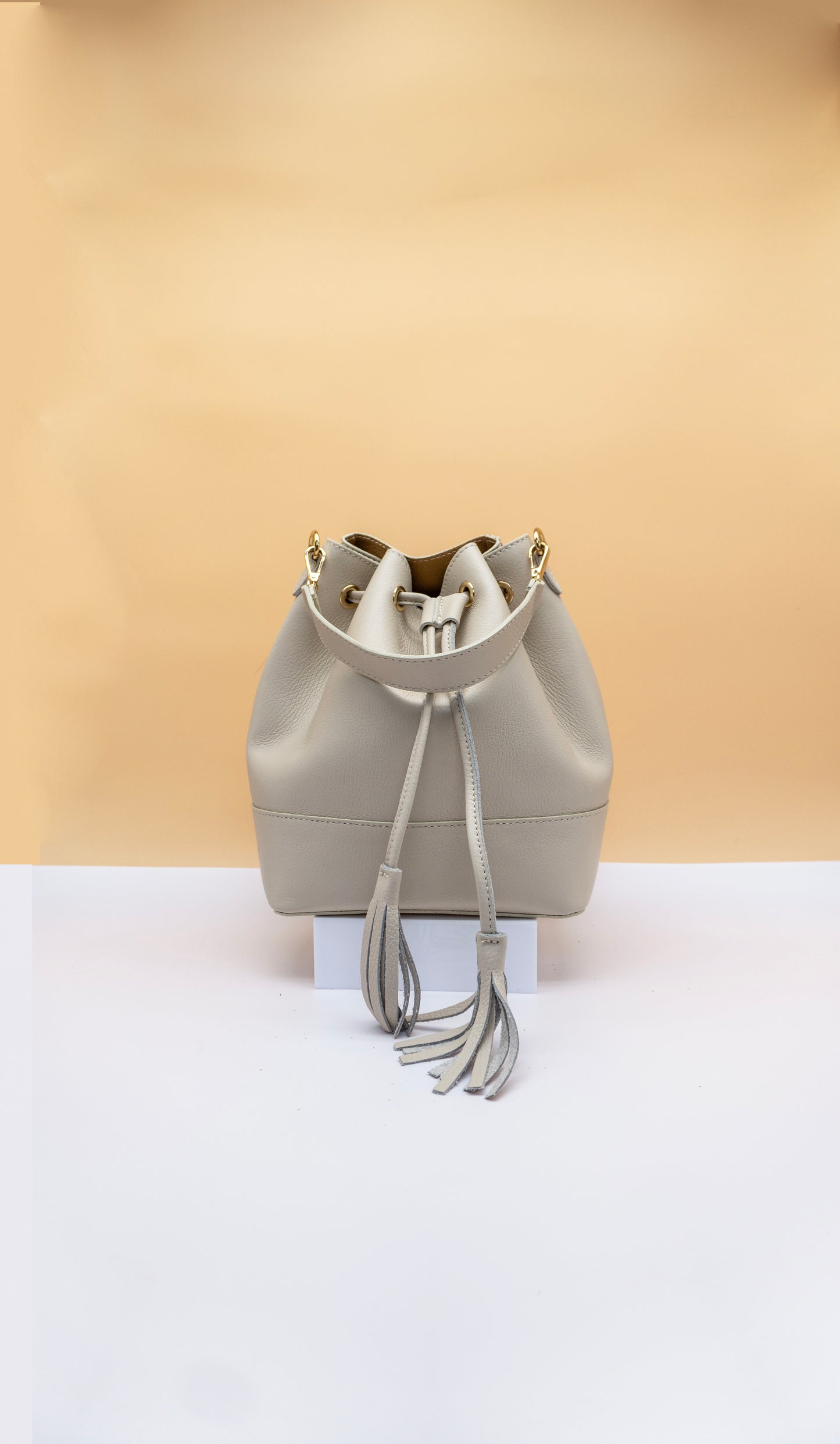 Eli Italian Leather Bucket Bag