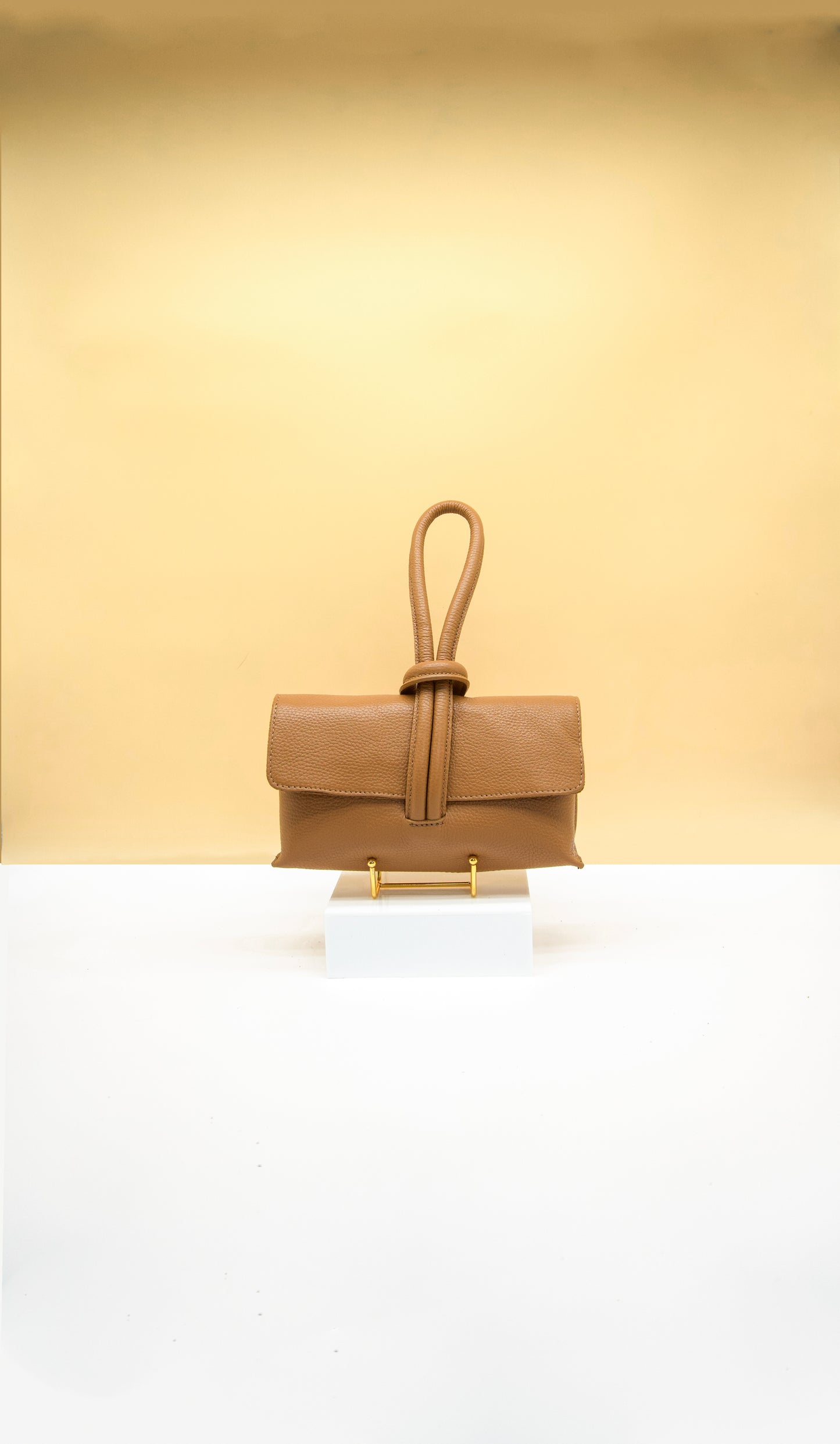 Giselle Top Handle Leather Clutch