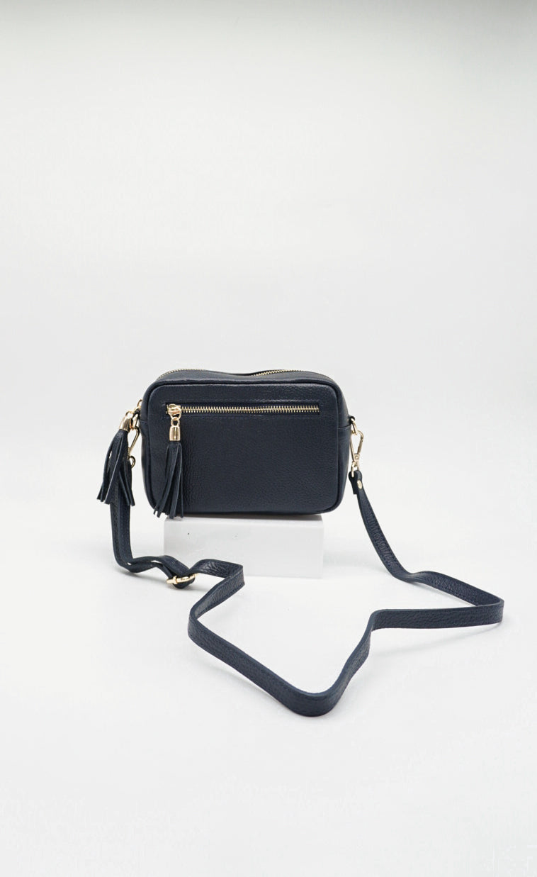 Petite Italian Leather Camera Bag