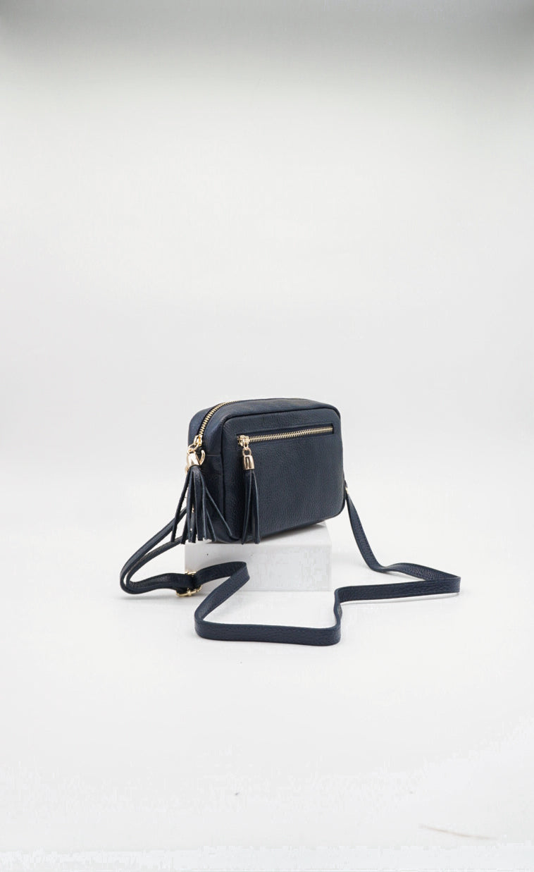 Petite Italian Leather Camera Bag