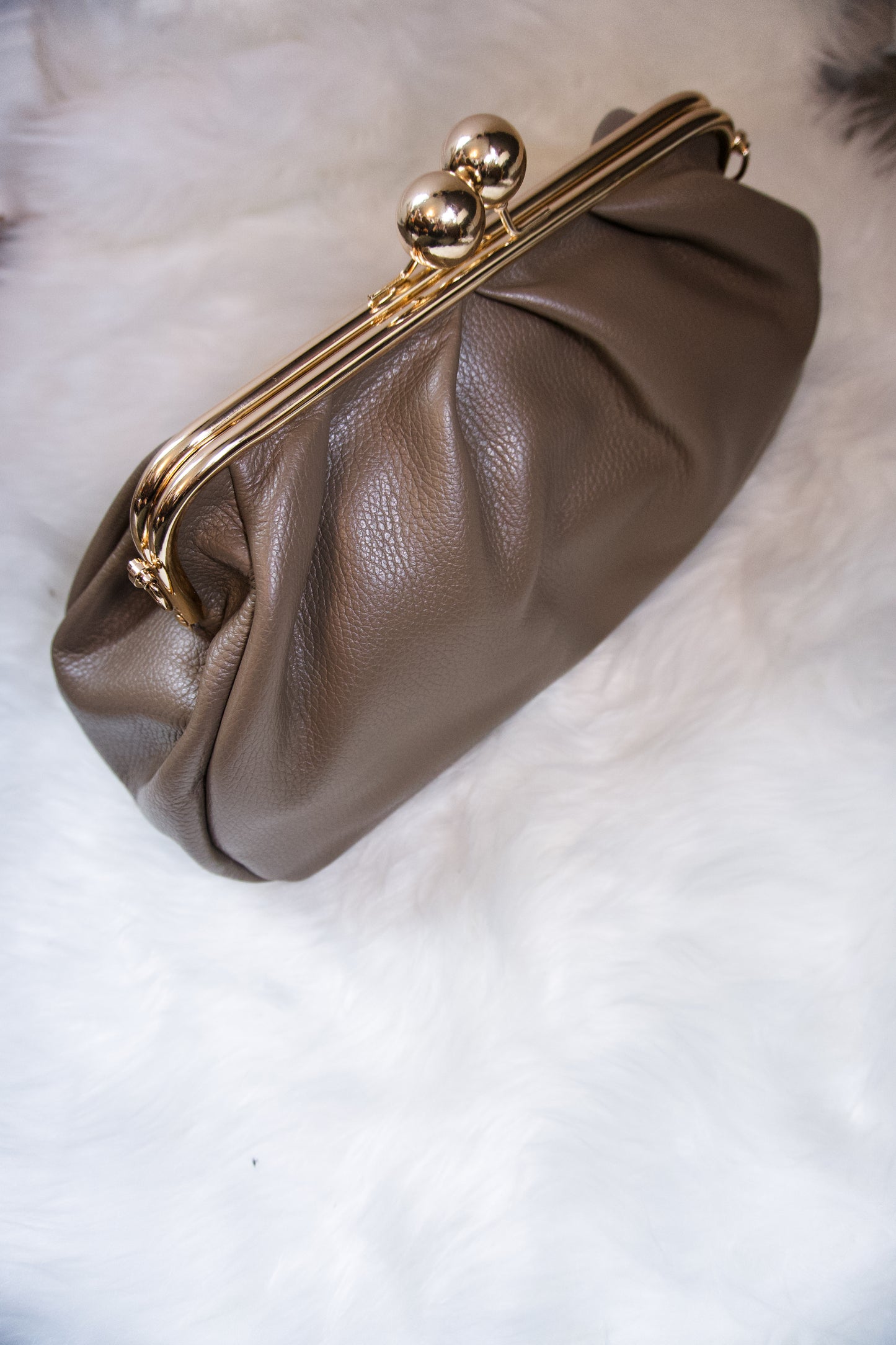 Carmella Oversized Kiss Lock Bag