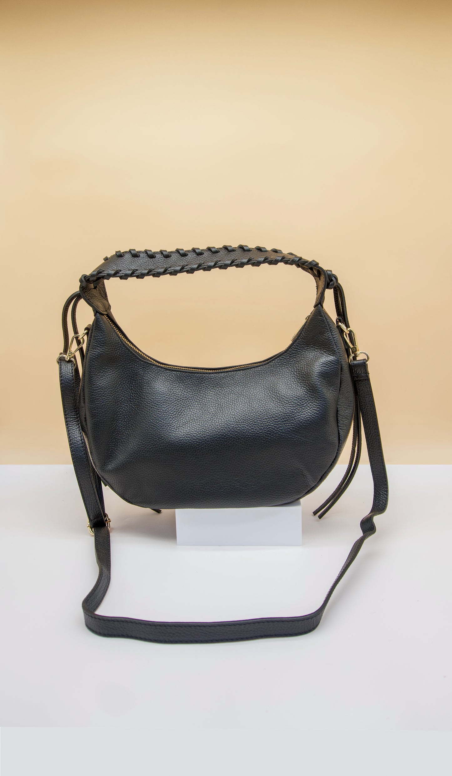 Winnie Whipstitch Hobo Italian Leather Bag