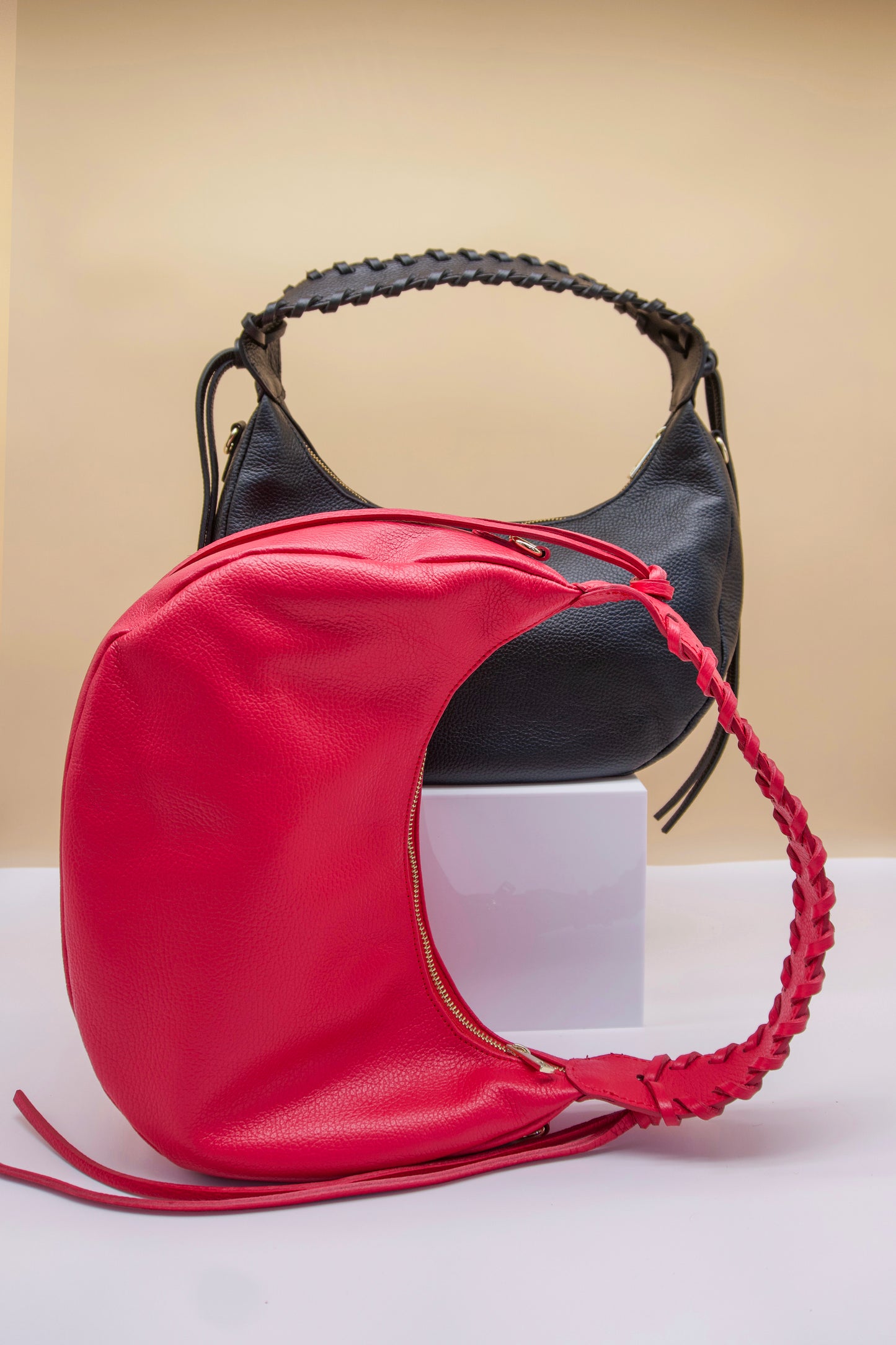 Winnie Whipstitch Hobo Italian Leather Bag
