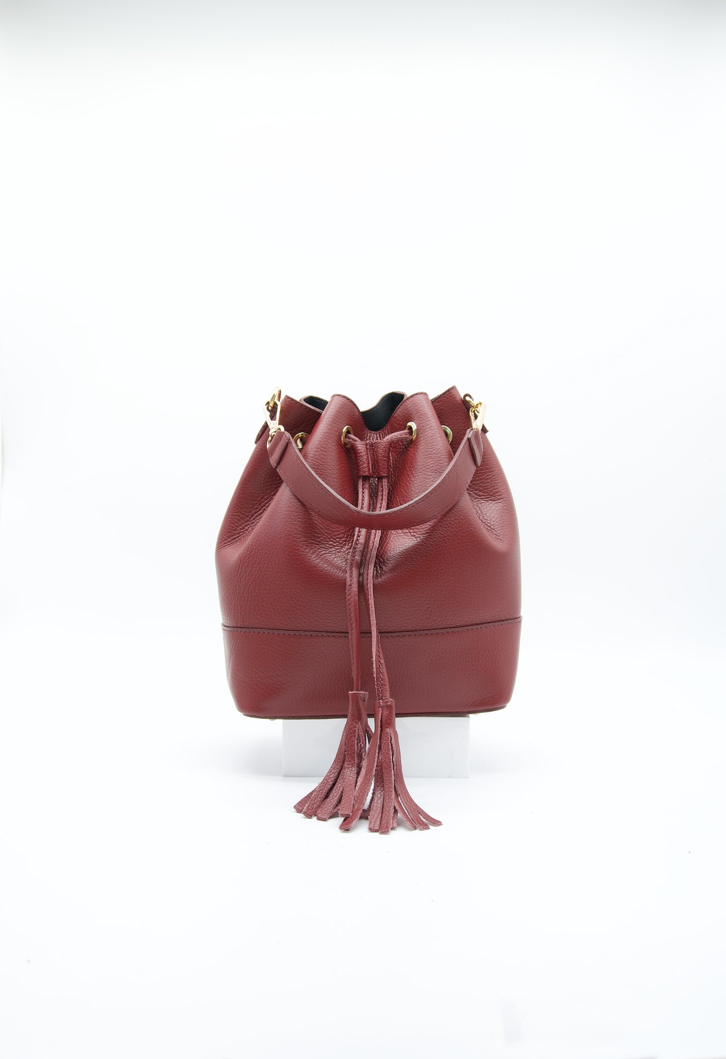 Eli Italian Leather Bucket Bag
