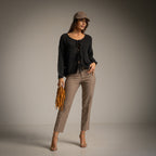 black  tie-front cardigan front  detail  