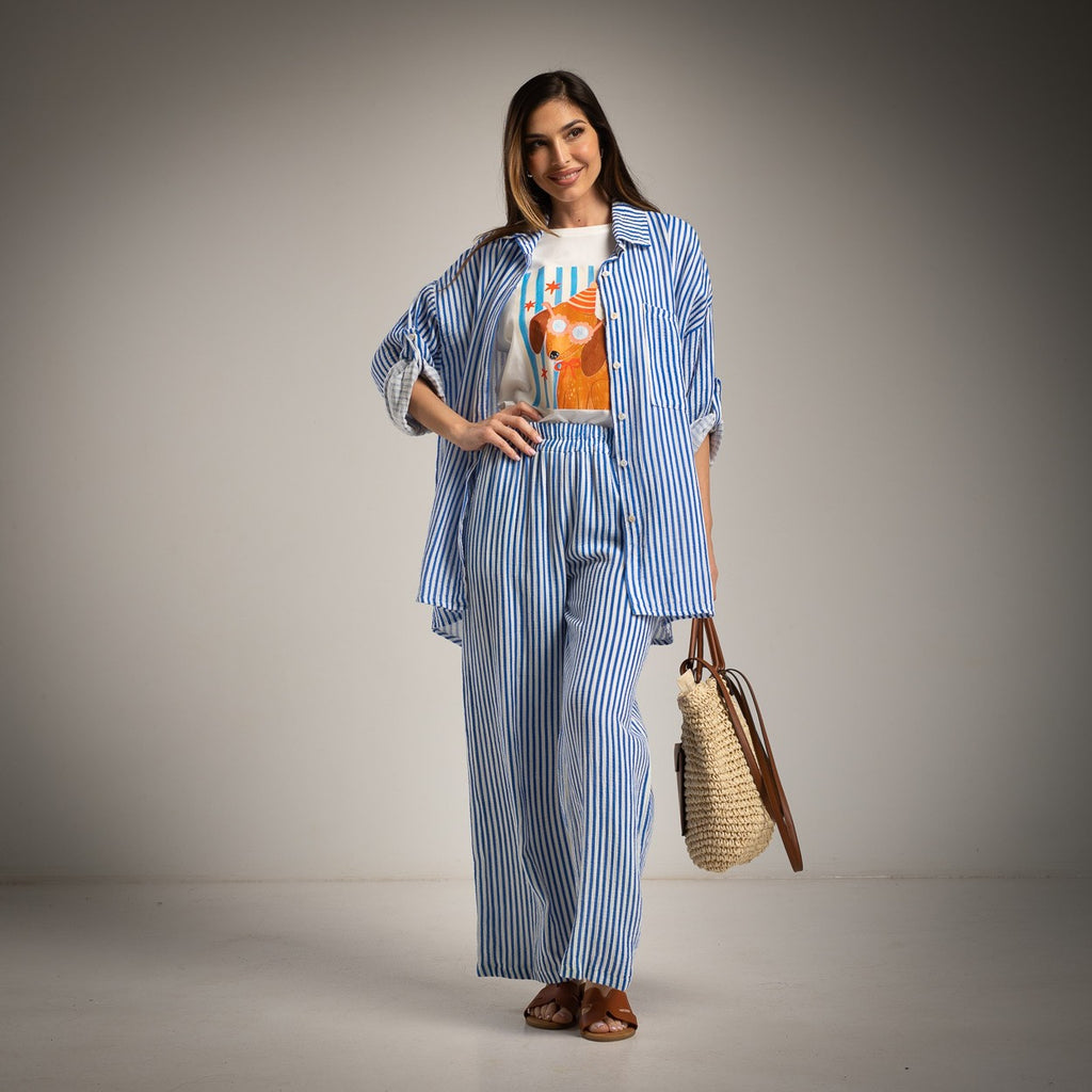 cotton stripe set 