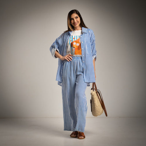 cotton stripe set 