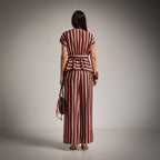 Capri Asymmetrical Top Stripe Set in Pink