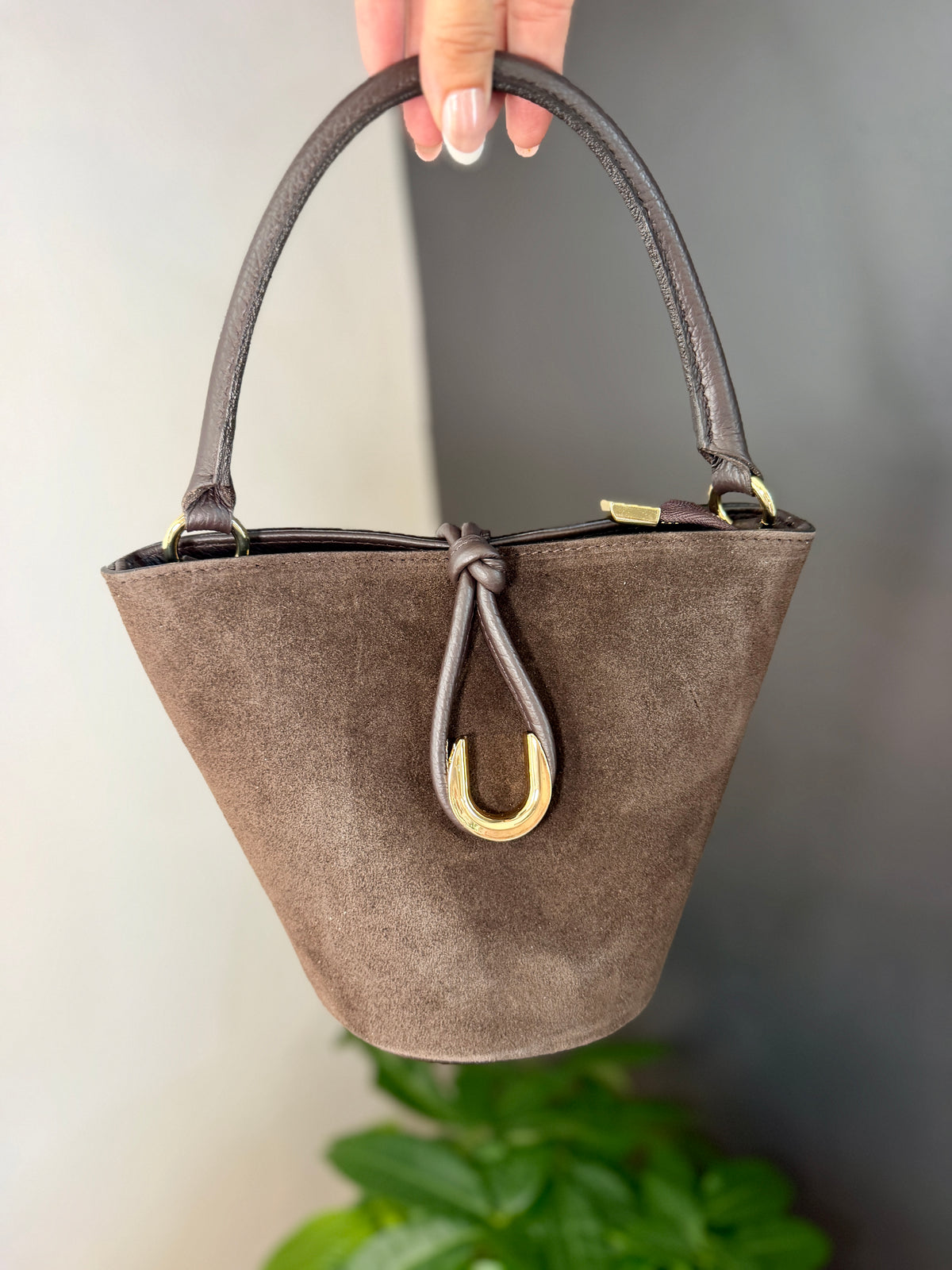 Giorgia Italian Suede Bucket Bag