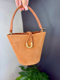 Giorgia Italian Suede Bucket Bag