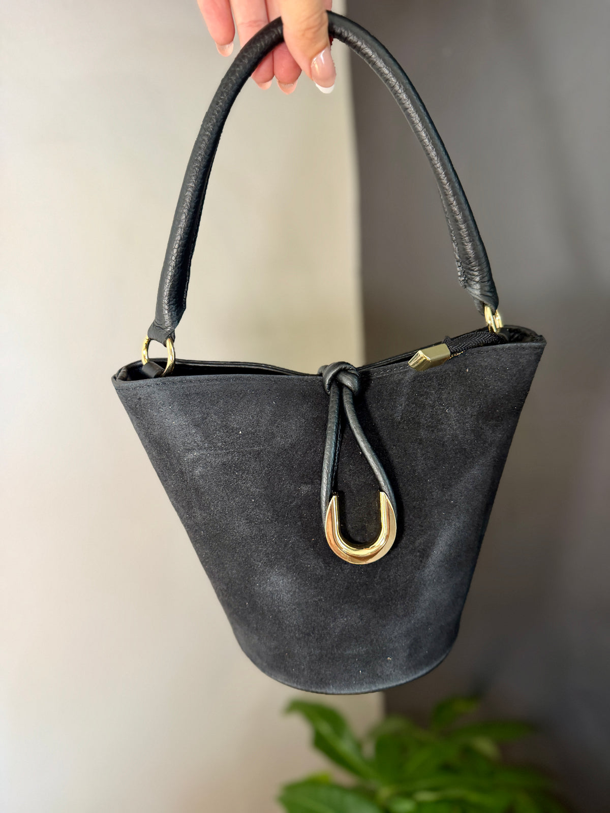 Giorgia Italian Suede Bucket Bag