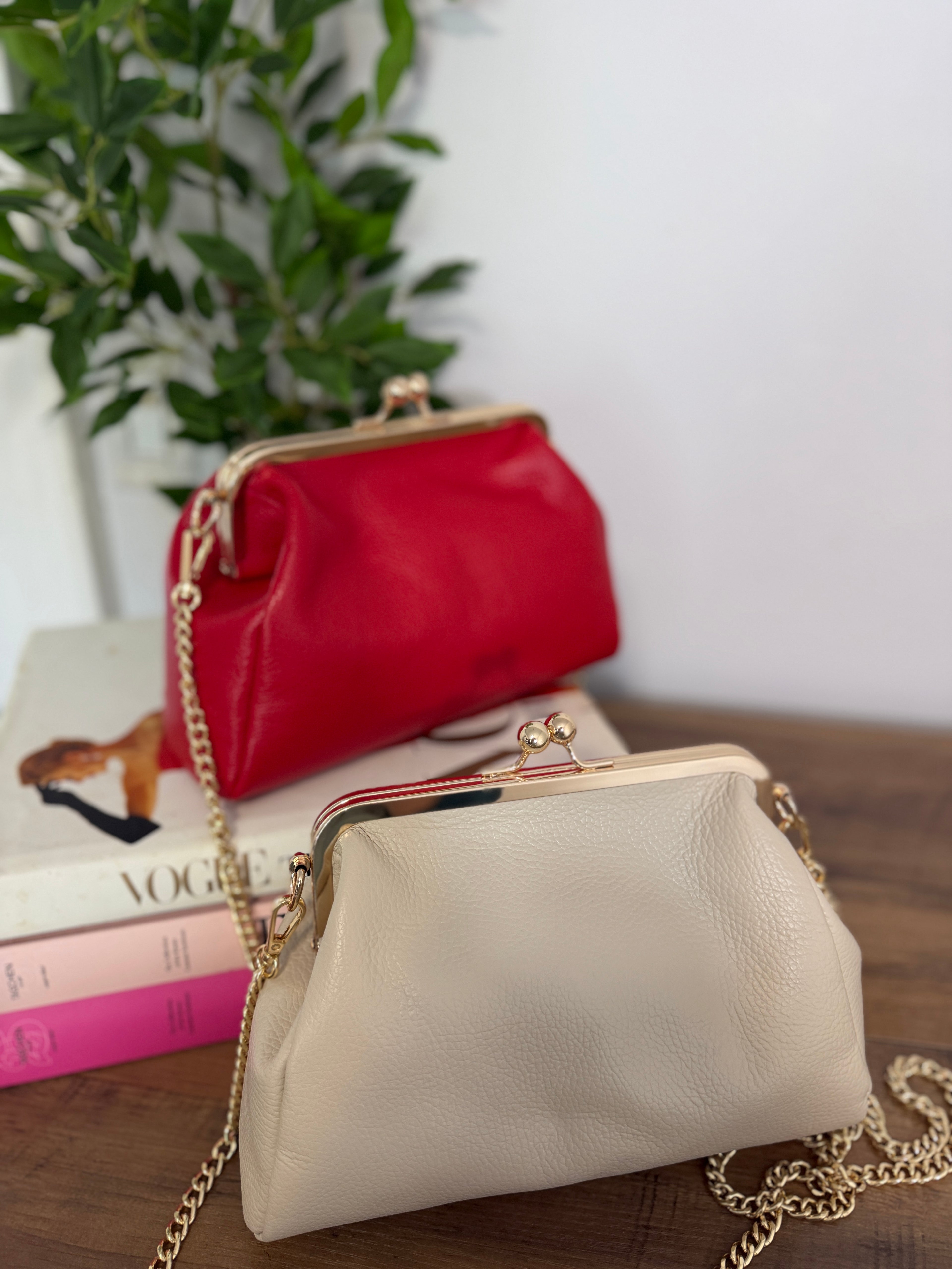 Adelina Kiss Lock Clutch Bag