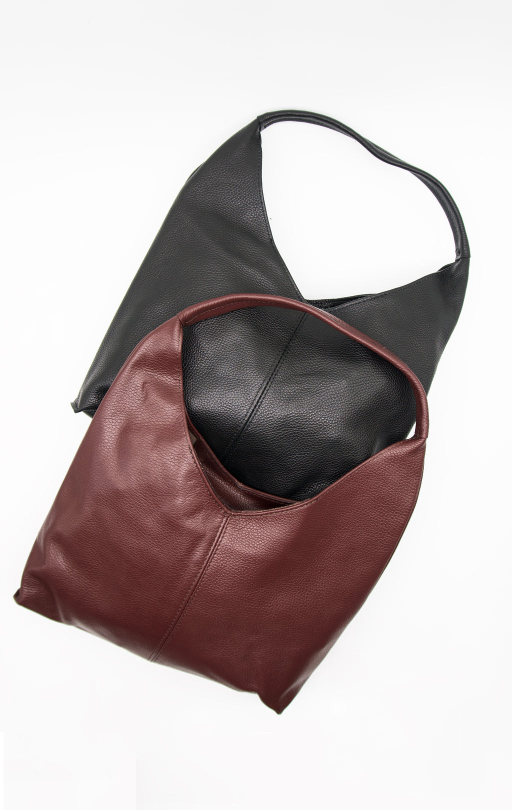 Gaia Hobo Slouch Italian Leather Tote Bag