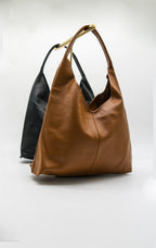 Gaia Hobo Slouch Italian Leather Tote Bag