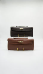 Rosalba East West Leather Clutch