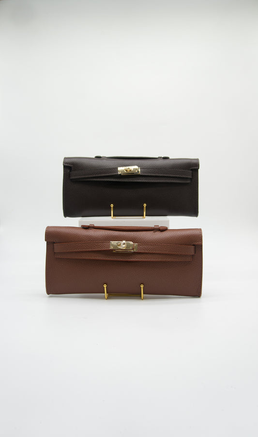 Rosalba East West Leather Clutch