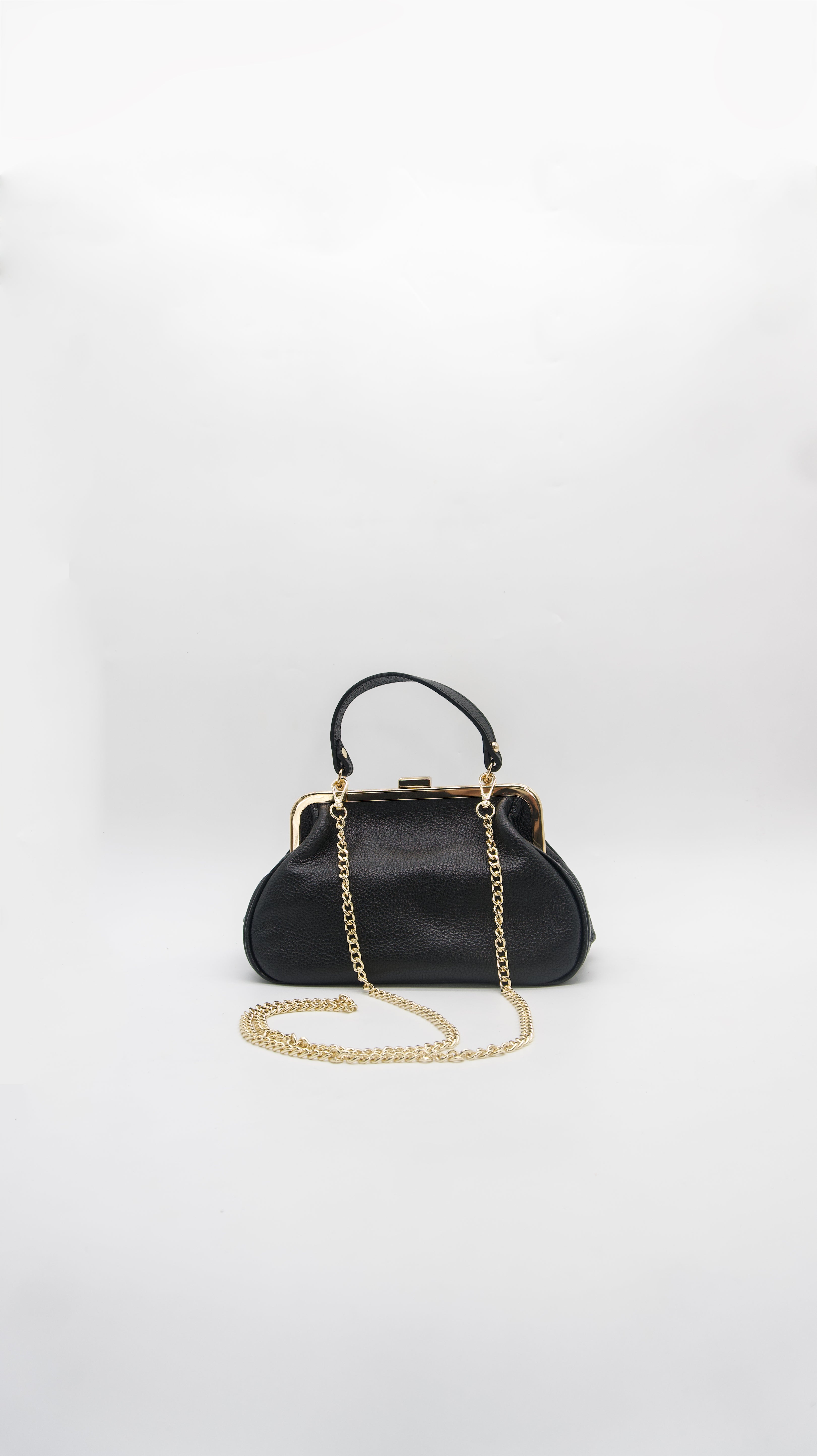 Caterina Kiss Lock Top Handle Bag