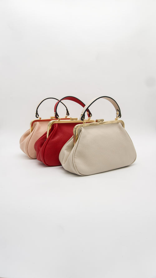 Caterina Kiss Lock Top Handle Bag