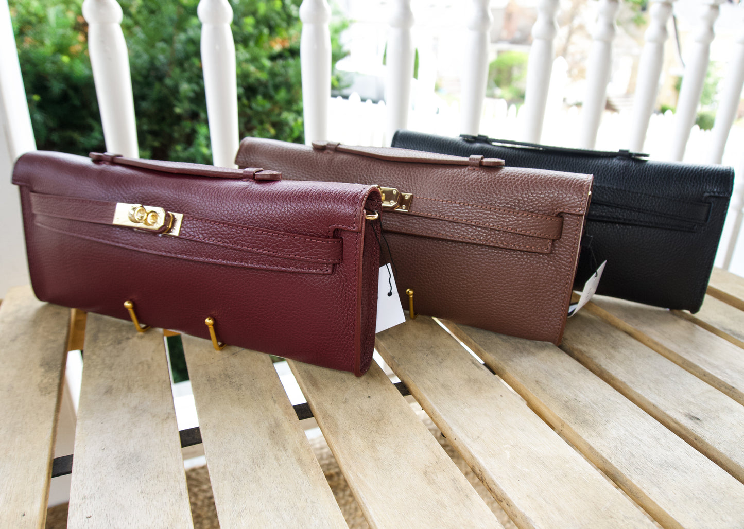 Rosalba East West Leather Clutch