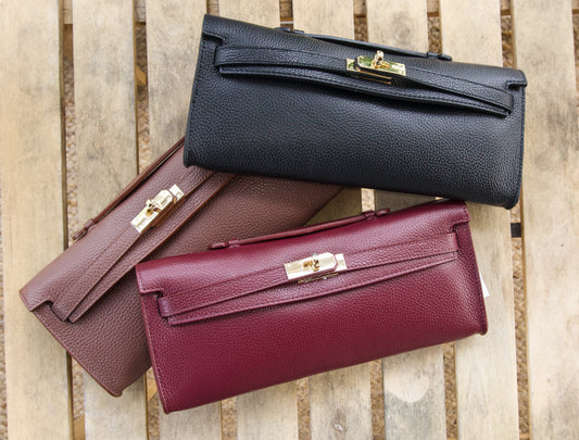 Rosalba East West Leather Clutch