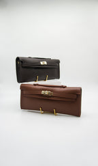 Rosalba East West Leather Clutch