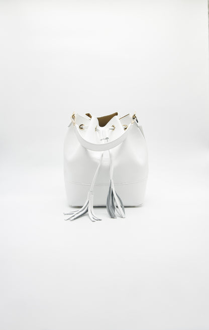 Eli Italian Leather Bucket Bag
