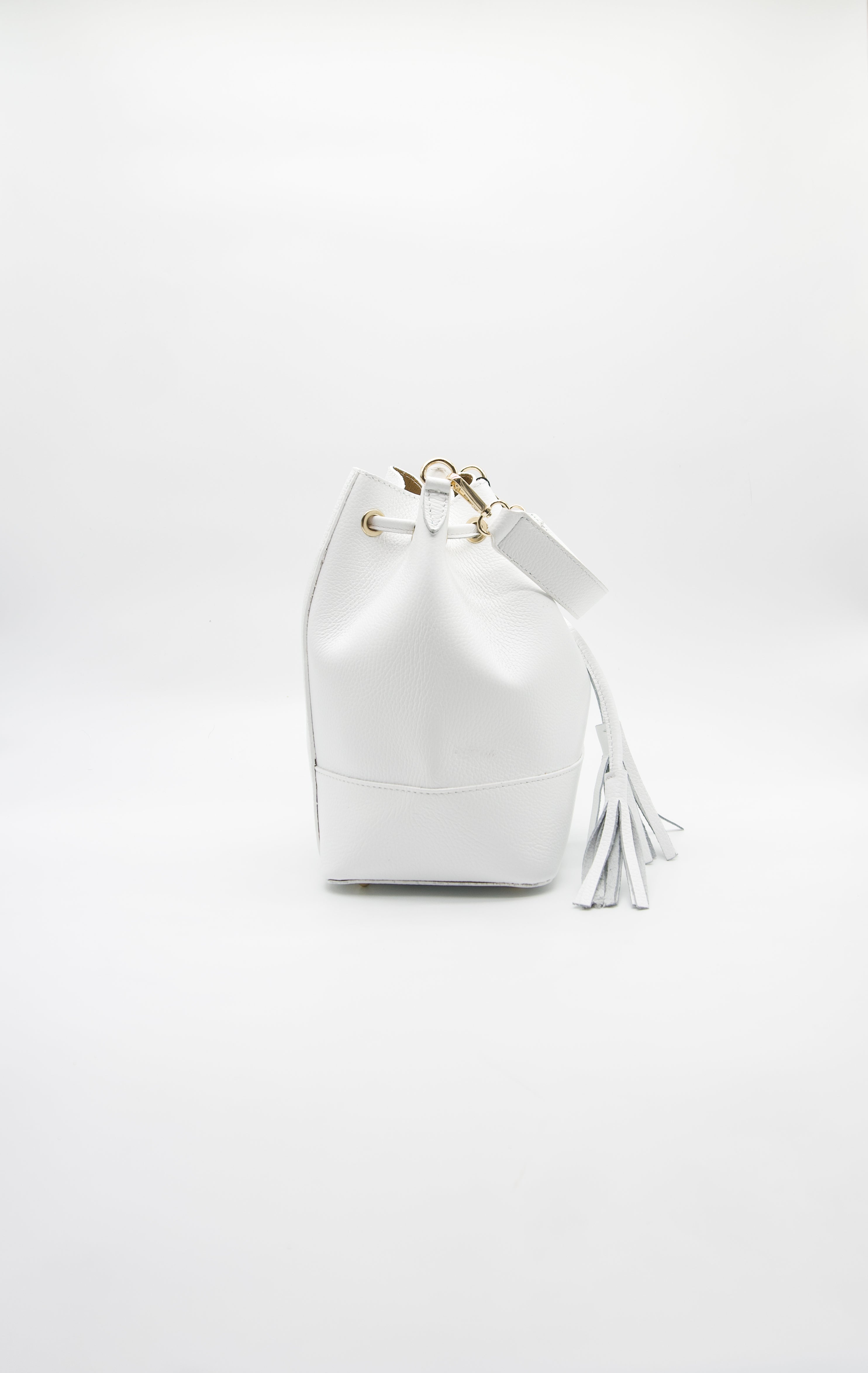 Eli Italian Leather Bucket Bag