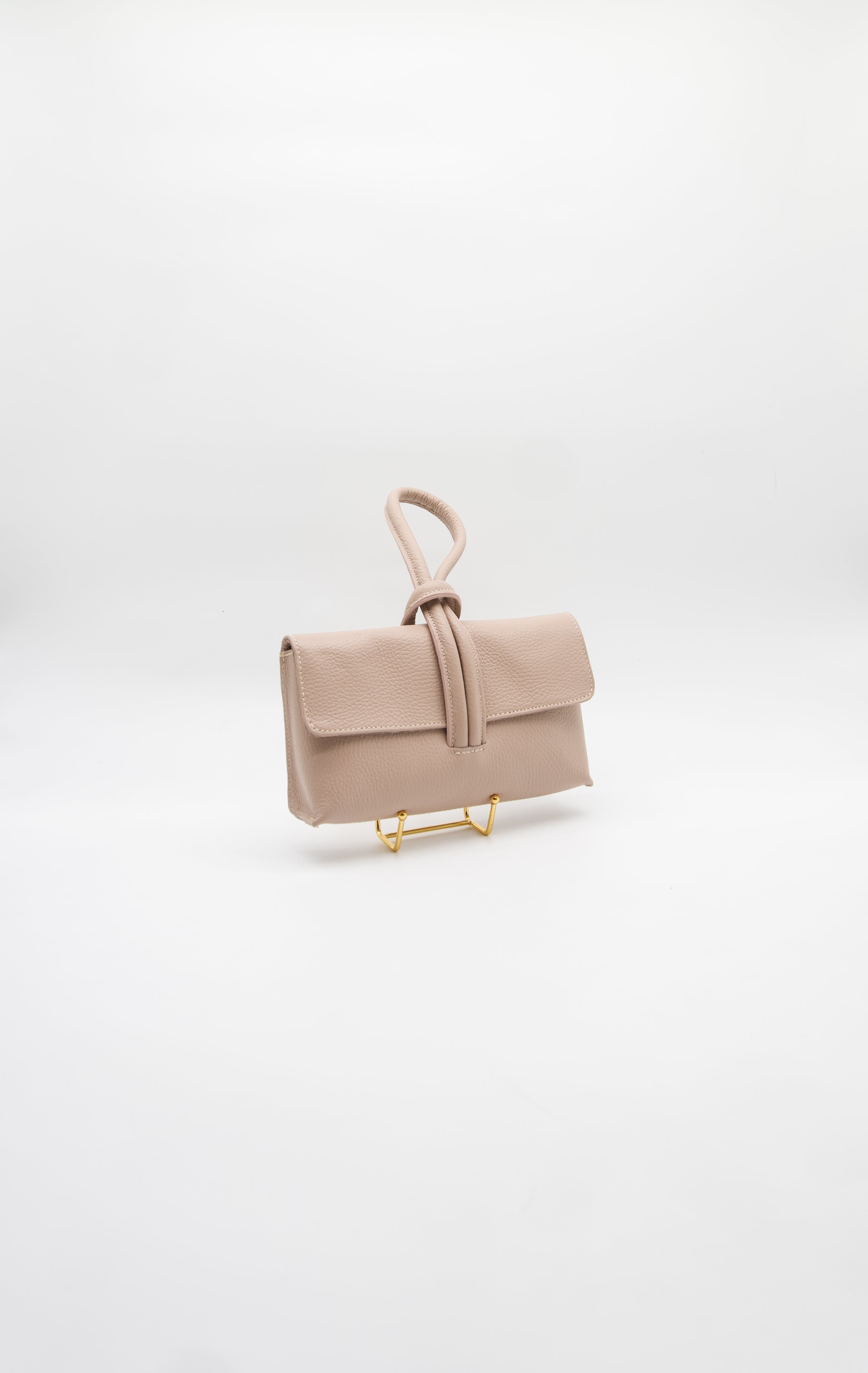 Giselle Top Handle Leather Clutch