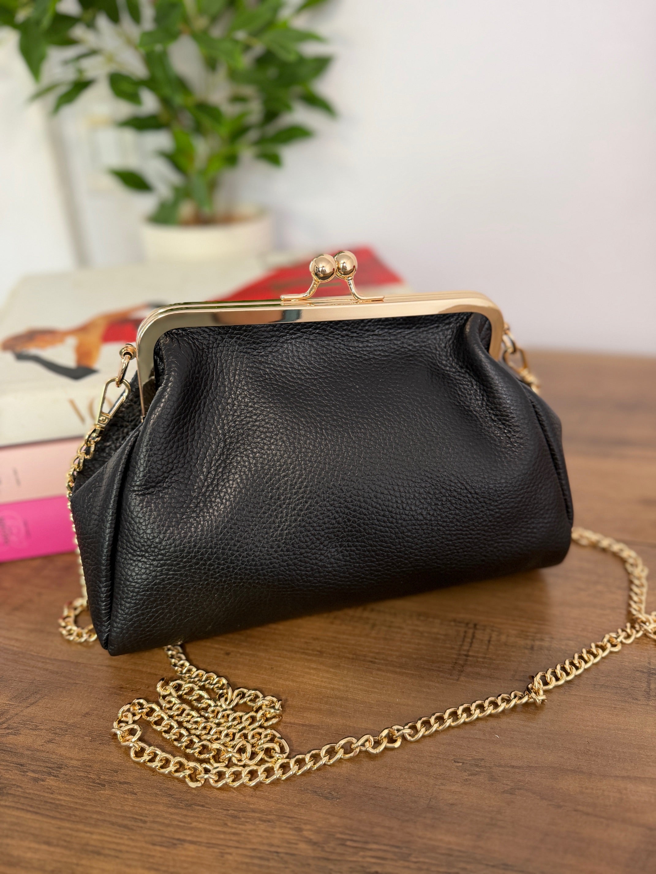 Adelina Kiss Lock Clutch Bag