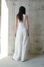Embroidery Tie Detail Trousers