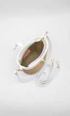 Margherita Raffia & Leather Bucket Bag