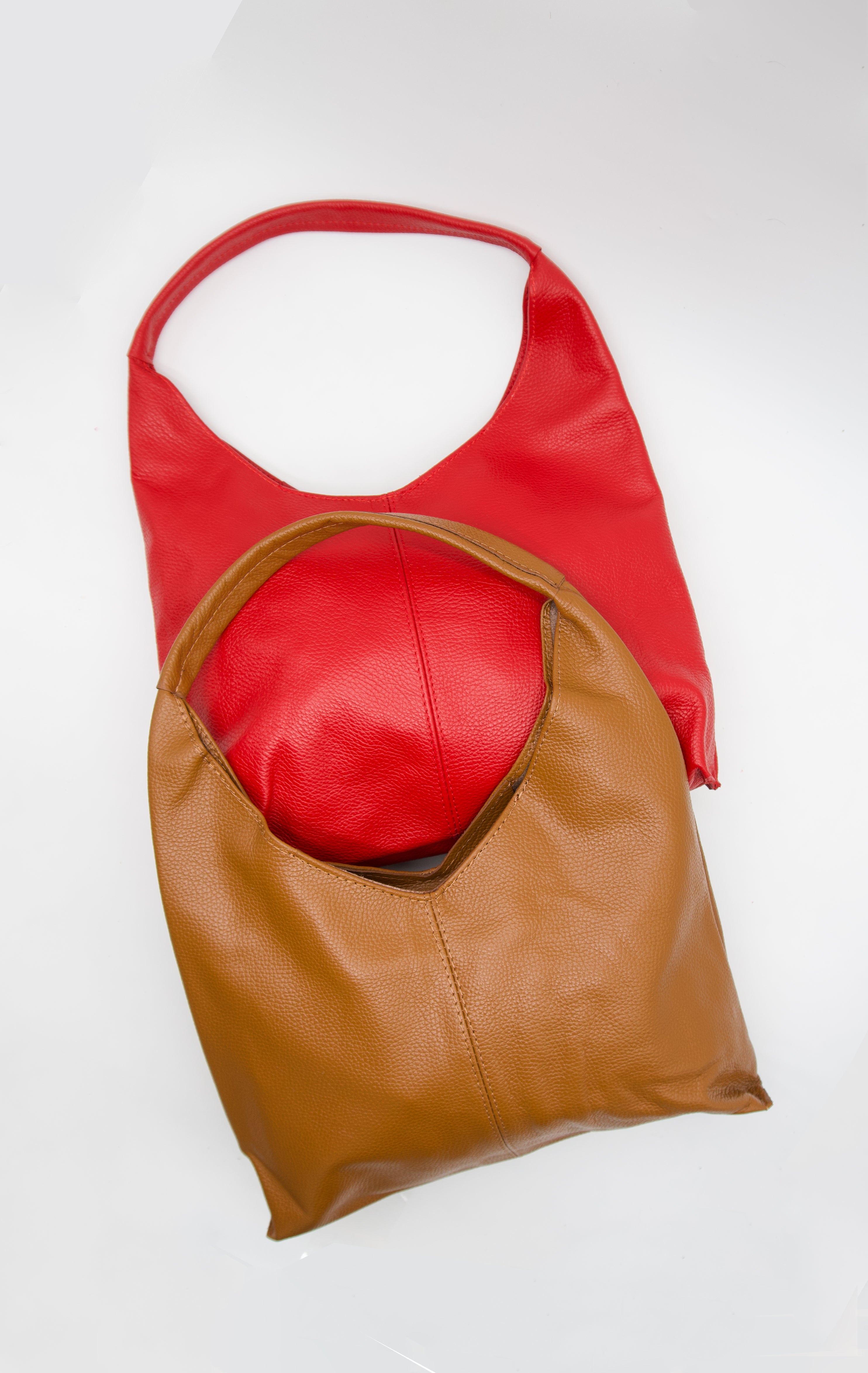Gaia Hobo Slouch Italian Leather Tote Bag