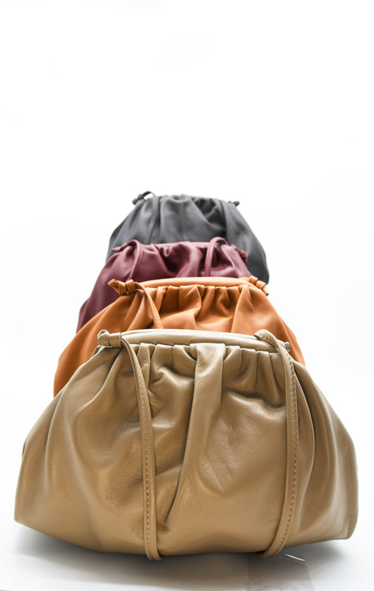 Miliana Italian Leather Pouch Crossbody Bag