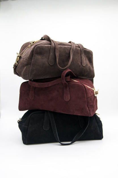 Fiorella East West Italian Suede Bag