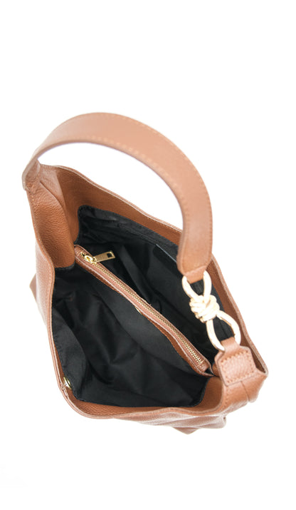 Gemma Hardware Detail Italian Leather Tote Bag