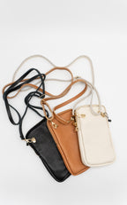Nella Zip Italian Leather Phone Crossbody Bag