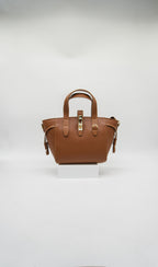 Azzurra Italian Leather Turn Clasp Bag
