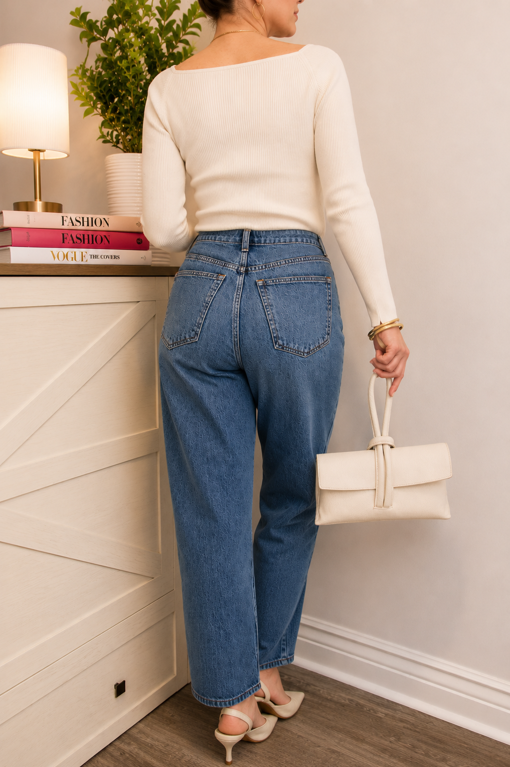 Giselle Top Handle Leather Clutch