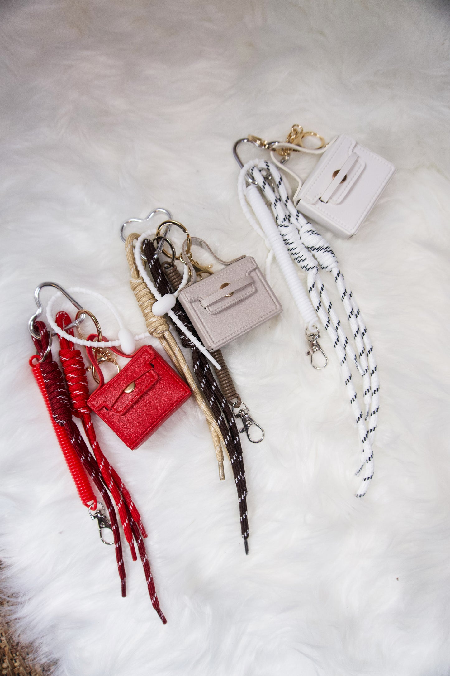 Heart Keychain Multistrand Bag Charm