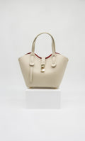Bella Italian Leather Turn Clasp Bag