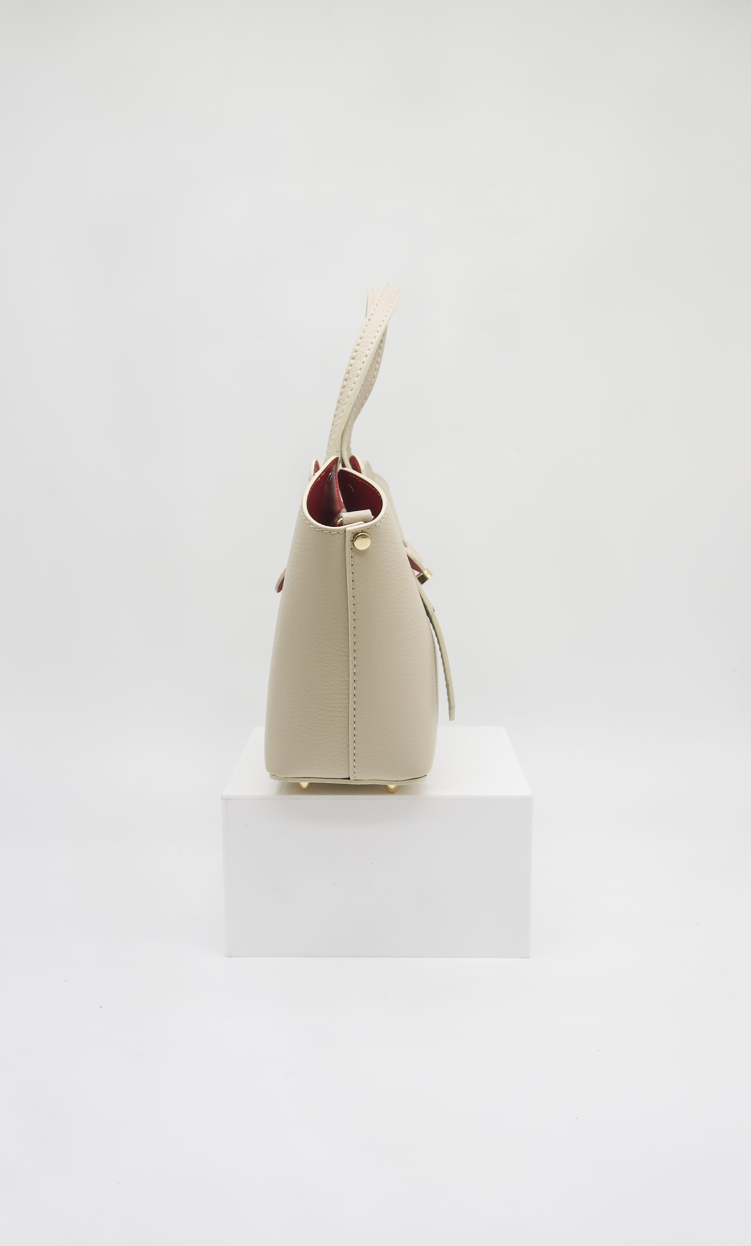 Bella Italian Leather Turn Clasp Bag
