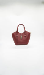 Bella Italian Leather Turn Clasp Bag