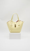 Bella Italian Leather Turn Clasp Bag